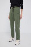 Cumpara ieftin Aeronautica Militare Pantaloni femei, culoarea verde, material neted