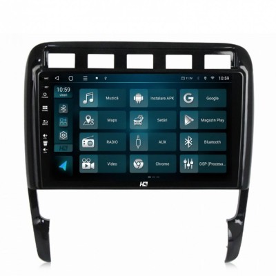 Navigatie Porsche Cayenne (2002-2010) 8GB RAM Android 13 Octacore Slot Sim 4G DSP GPS Wi-FI Carplay Android Auto USB Bluetooth Waze Touchscreen 9 Inch foto
