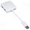 Accessories: USB hub white hub USB Out: USB A socket x4