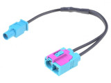 Cablu adaptor auto antena Fakra mufa tata - Fakra soclu mama dublu cu cablu PER.PIC. A9663-2, Perpic