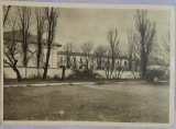 Carte postala, Scoala Centrala de Fete din Bucuresti. Fatada dinspre gradina Icoasnei, perioada interbelica