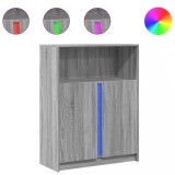 Cumpara ieftin Dulap cu LED, gri sonoma, 77x34x100 cm, lemn prelucrat