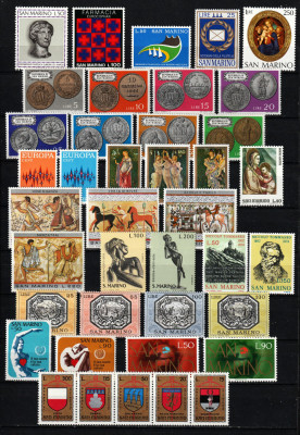 Lot Timbre San Marino | 1972 / 1974 / 1975 | Serii complete | MNH | aph foto