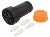 Conector circular mufă tată 4 pini filet interior rotire