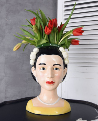 Bust Frida Kahlo-vaza din portelan lup120 foto