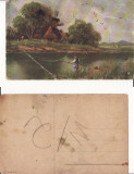 Ilustrata peisaj-pescar -, Necirculata, Printata
