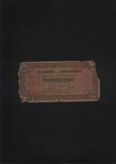 Rar! Spania 50 pesetas 1938 Burgos Castillo de Olite uzata seria7238018