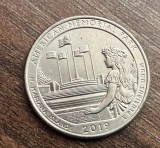 C50 - Moneda foarte veche - America - quarter dollar/sfert dolar - American Memorial Park - litera D - 2019