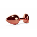 Dop anal din metal X-MEN Rose Gold Heart, 7.1 cm