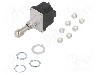 Intrerupator basculant, 3 pozitii, mod comutare (ON)-OFF-(ON), DPDT, HONEYWELL - 2TL1-7E