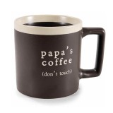 Cumpara ieftin Cana portelan maro crem Papa's Coffee &Oslash; 9 cm x 9,5 H, 400 ml
