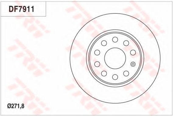 Disc frana VW CADDY IV Combi (SAB, SAJ) (2015 - 2016) TRW DF7911