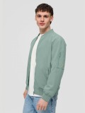 Jacheta barbati tip aviator cu buzunare oblice verde deschis, L