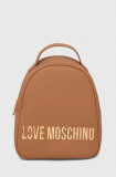 Love Moschino rucsac femei, culoarea maro, mic, neted