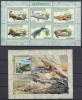 DB1 Fauna Africana Mozambic Crocodili MS + SS MNH, Nestampilat