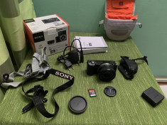 Camera Sony Alpha A5000 Full, card 16gb, accesorii, geanta. foto