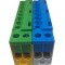Set cleme terminale galben-verde PE si albastra N 80A 690V 2x1,5, -, 10 16 mm &sup2; si 8 x 1,5, -, 6 mm &sup2; derivatie distributie impamantare si nul, montar