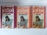 Lot 3 carti stenografie engleza Pitman 2000: Shorthand First Course Review Skill