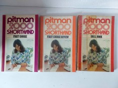 Lot 3 carti stenografie engleza Pitman 2000: Shorthand First Course Review Skill