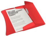Mapa documente A4 plastic cu elastic rosu 150 coli Esselte Vivida