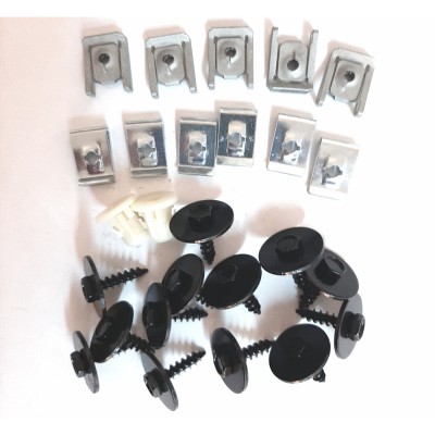 Set cleme fixare scut motor BMW X3 (F25), 11.2010-08.2017, 26 buc,acoperiri sub motor foto