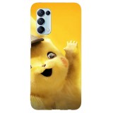 Husa compatibila cu Oppo A54 5G model Detective Pikachu, Silicon, TPU, Viceversa, Transparent, Carcasa