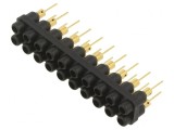Bloc multipriză banană 2mm neagră 60VDC 10A 30VAC 20 prize