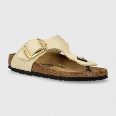 Birkenstock șlapi Gizeh Big Buckle culoarea bej, cu toc plat, 1026605