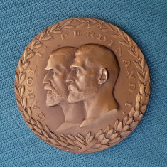 Medalie 1925 Regele Carol I , Ferdinand , Societatea de geografie