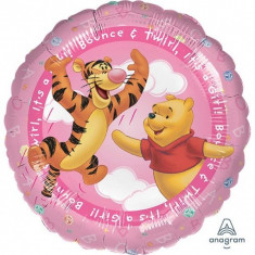 Balon botez folie metalizata 43cm Winnie The Pooh It&amp;#039;s a Girl foto