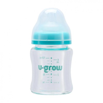 Biberon de sticla 120 ml+2 tetine extra, U-Grow foto