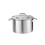Oala din inox Zilan ZLN1351, 3L Diametru 20 cm, manere nituite, Compatibil gaz, inductie &amp; electric, Compatibil masina de spalat vase