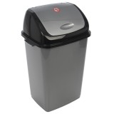 Cos gunoi Plastina Fantasy nr. 5 09705 din plastic, forma dretunghiulara, diverse culori, cu capac batant, 50L