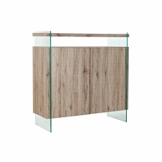 Servantă DKD Home Decor Natural Sticlă Temperată Lemn MDF 120 x 44 x 120 cm