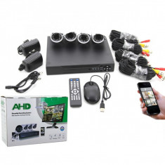Sistem Supraveghere DVR 4 Camere AHD Security Recording System foto