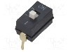 Intrerupator DIP, 2 pozitii, montare THT, 1 sectiuni, OMRON OCB - A6TN1104 foto