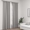 Perdele opace aspect p&acirc;nză, c&acirc;rlige 2 buc. gri taupe 140x245 cm