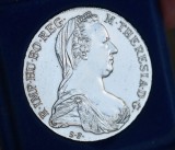 Thaler / Taler Austria Maria Tereza / M. Theresia 1780 - Rebatere 28,1 grame Argint