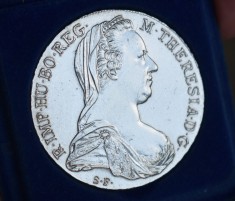 Thaler / Taler Austria Maria Tereza / M. Theresia 1780 - Rebatere 28,1 grame Argint