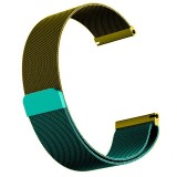 Curea otel, Milanese Loop Slim, pentru Huawei Watch Ultimate 2, Telescoape QR, 22mm, Green Mix