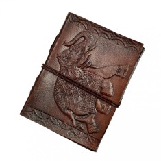 Agenda-Jurnal ELEFANT, Coperta Piele Ecologica, 100 File, 13x10x2 cm