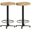 VidaXL Scaune de bar, 2 buc., 66 cm, lemn masiv de mango