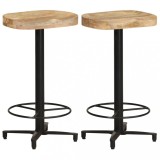 VidaXL Scaune de bar, 2 buc., 66 cm, lemn masiv de mango