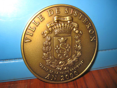 5859-Medalia Ville de Sisteron 2000. foto