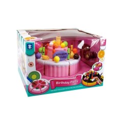 Jucarie Tort Aniversar &ndash; Party Birthday cu Accesorii pentru Copii