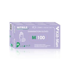 Manusi de unica folosinta din nitril, nepudrate, Violet, M - Kid Man, 100buc