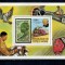 Cote Divoire 1985 - Rowland Hill, timbru pe timbru, locomotive, trenuri, colita neuzata