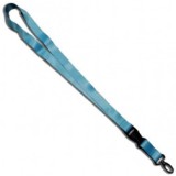 Breloc chei tip snur detasabil textil lungime 50.5 cm albastru deschis