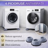 SMARTECH Set 4 picioruse, anti-zgomot si antiderapante, suporti amortizare vibratii masina de spalat, amortizoare uscator de rufe, frigider