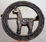 II.203 ARGENTINA INSIGNA LAMA ALPACA ARGINT